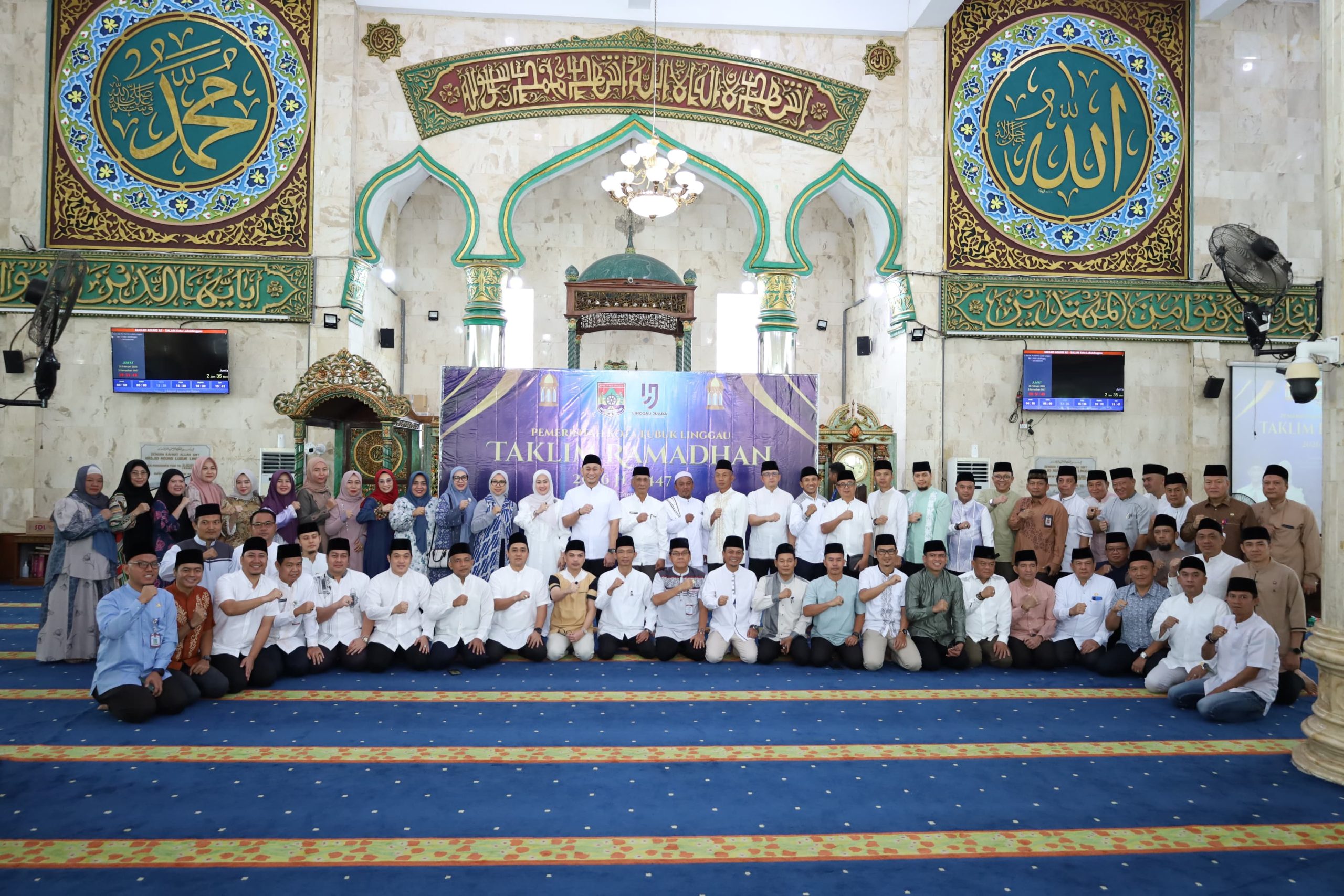 Kasdim Hadiri Taklim Ramadhan Bersama Forkopimda Kota Lubuklinggau di Masjid As-Salam