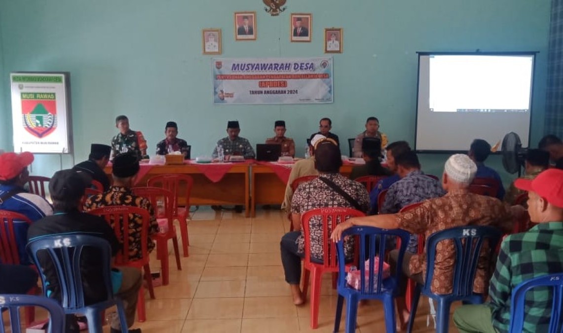 Dalam Mendukung Program Pembangunan Desa Sertu Siswoyo Hadir Dalam Musyawarah Penyusunan APBdes