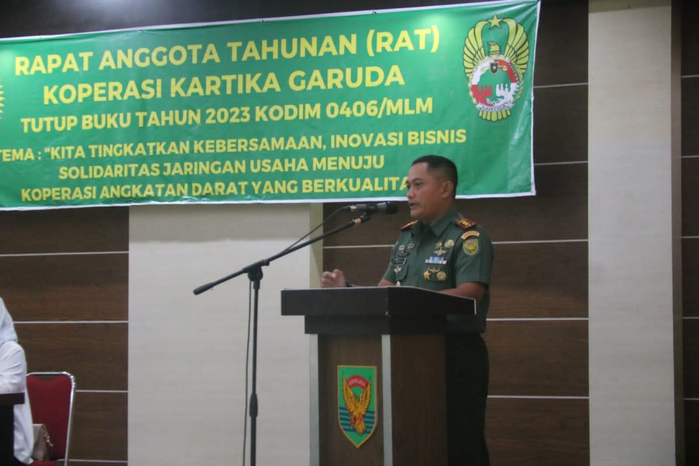 Rapat Anggota Tahunan (RAT) Koperasi Kartika Garuda Dibuka Oleh Dandim 0406/Lubuk Linggau