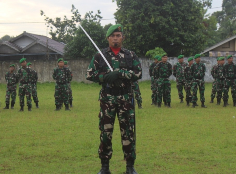 Selaku Inspektur Upacara Kasdim 0406/Lubuk Linggau Bacakan Amanat Panglima TNI