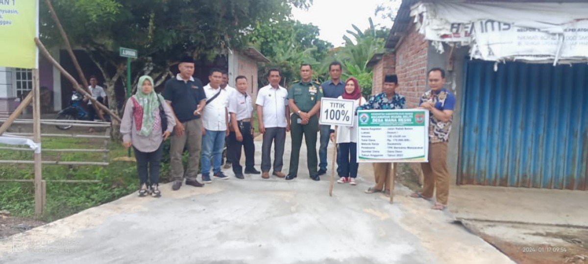 Babinsa Koramil 406-06/Tugumulyo Melaksankan Pengecekan Titik 100% Di Wilayah Binaan.