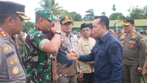 Dandim 0406/Lubuk Linggau Dampingi Kunjungan Pj Gubernur Sumsel di Muratara