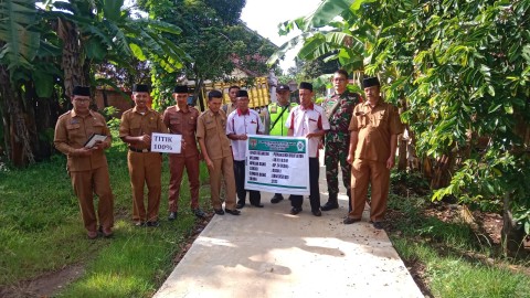 Babinsa Koramil 406-06/Tugumulyo Serda Daswiranto Melaksankan Pengecekan Titik 100% Di Wilayah Binaan.