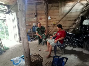 Melalui Giat Komsos Serda jiki apriadi Ciptakan Situasi Yang Baik Dengan Warga masyarakat Binaan