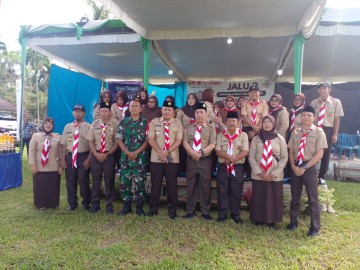 Babinsa Koramil 406-08/Kota Lubuk Linggau Hadiri Pembukaan Perkemahan Jalu ke-2