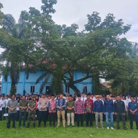 Babinsa Koramil 406-05/Muara Kelingi Hadiri Pelantikan dan Pengambilan Sumpah Calon KPPS