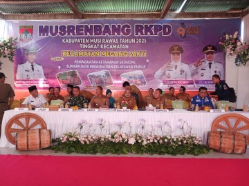 Babinsa Koramil 406-04/Muara Lakitan pelda Rudi Yanto Hadiri Musrenbang RKPD Tingkat Kecamatan