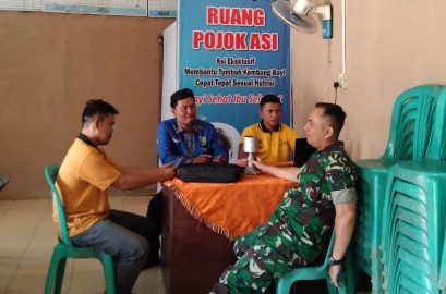 Pasca Dilaksanakan Pesta Demokrasi Babinsa Ajak Perangkat Desa Jaga Kondusifitas Wilayah