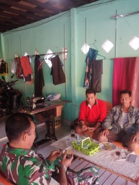 Komsos Dengan Mitra Karib, Sertu Sutarno Jalin Kedekatan Dan monitoring wilayah pasca pemilu