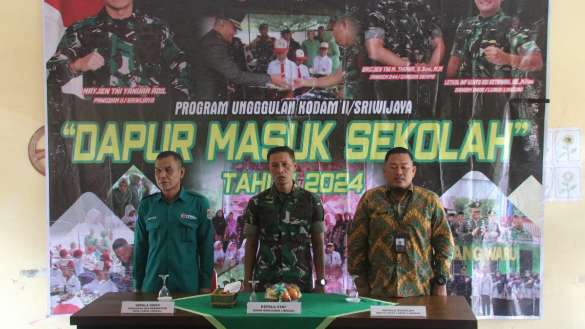Kodim 0406/Lubuklinggau adakan dapur masuk sekolah dikota lubuklinggau