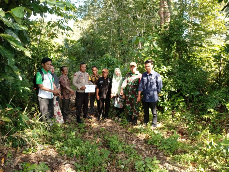 Babinsa Koramil 406-06/Tugumulyo Serda Supriyadi Melaksankan Pengecekan Titik 0% Di Wilayah Binaan.