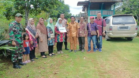 Babinsa Koramil 406-06/Tugumulyo laksanakan pengecekan titik 0 di wilayah Binaan