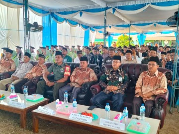 Peltu Rohmadani Menghadiri Acara Milad Dan Tasyakuran Kelas Akhir MTSN Muara Kelingi