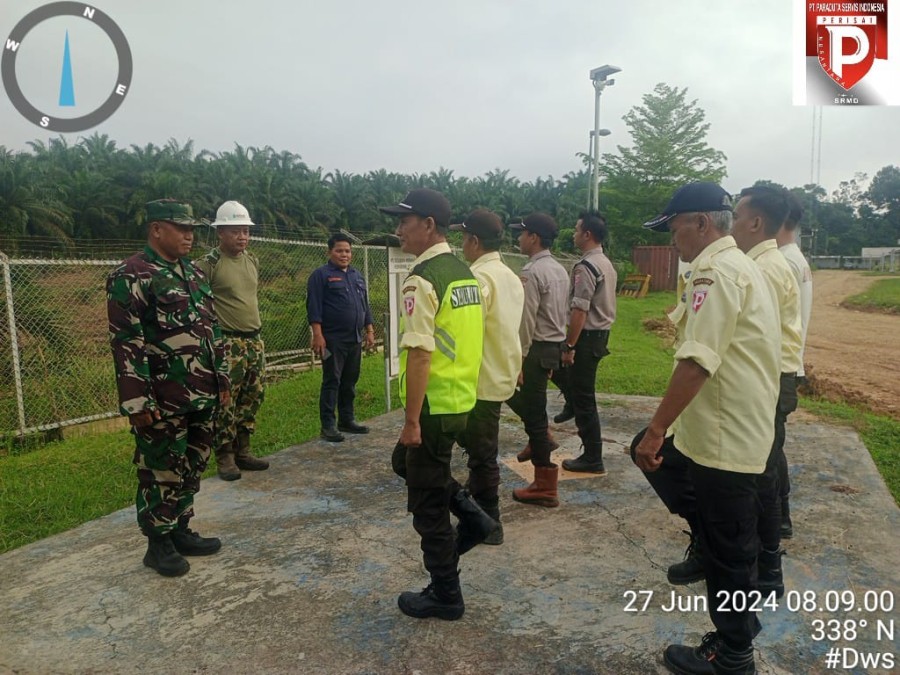 Babinsa melaksanakan Apel pagi bersama anggota scurity PT. Srmd tetap jaga kesehatan dan Septy