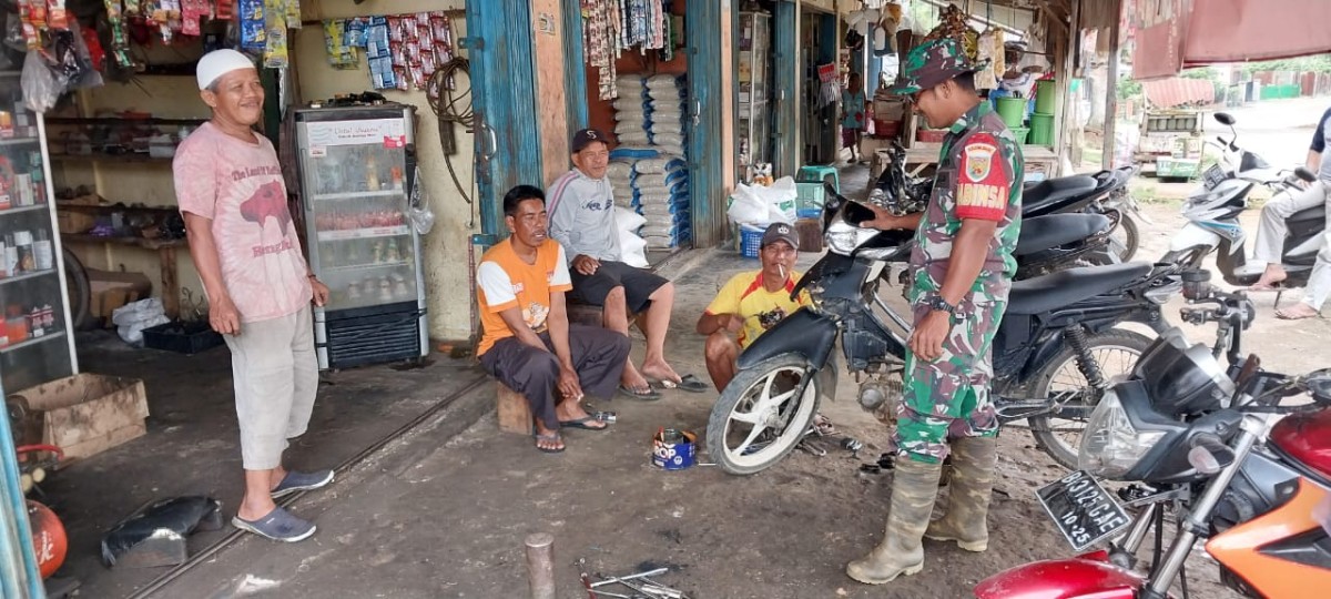 Komsos Babinsa Ke Semua Elemen Masyarakat Termasuk Pengusaha Bengkel Jadi Sasaran