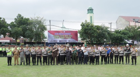 Danramil 406-08/Lubuk Linggau Menghadiri Apel Gelar Pasukan Operasi Patuh Musi 2024