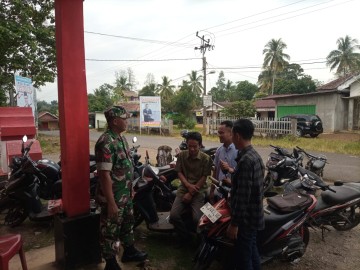 Pererat Sinergitas, Babinsa Komsos Dengan Perangkat Desa di wilayah binaan