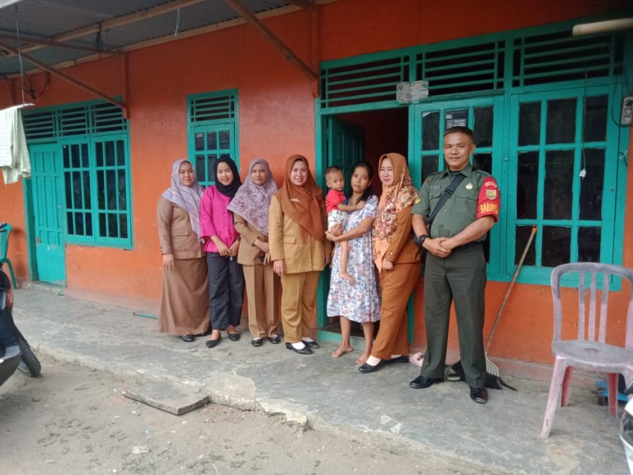 Babinsa Koramil 406-08/Lubuklinggau Monitoring Anak Stunting