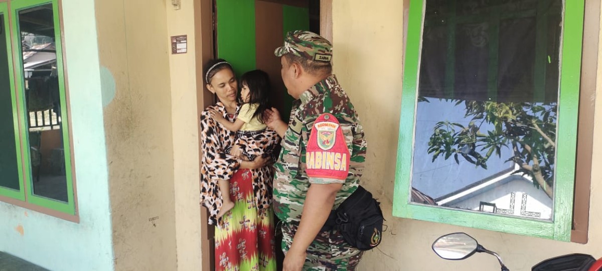 Babinsa Koramil 406-08/Lubuklinggau Monitoring Anak Stunting