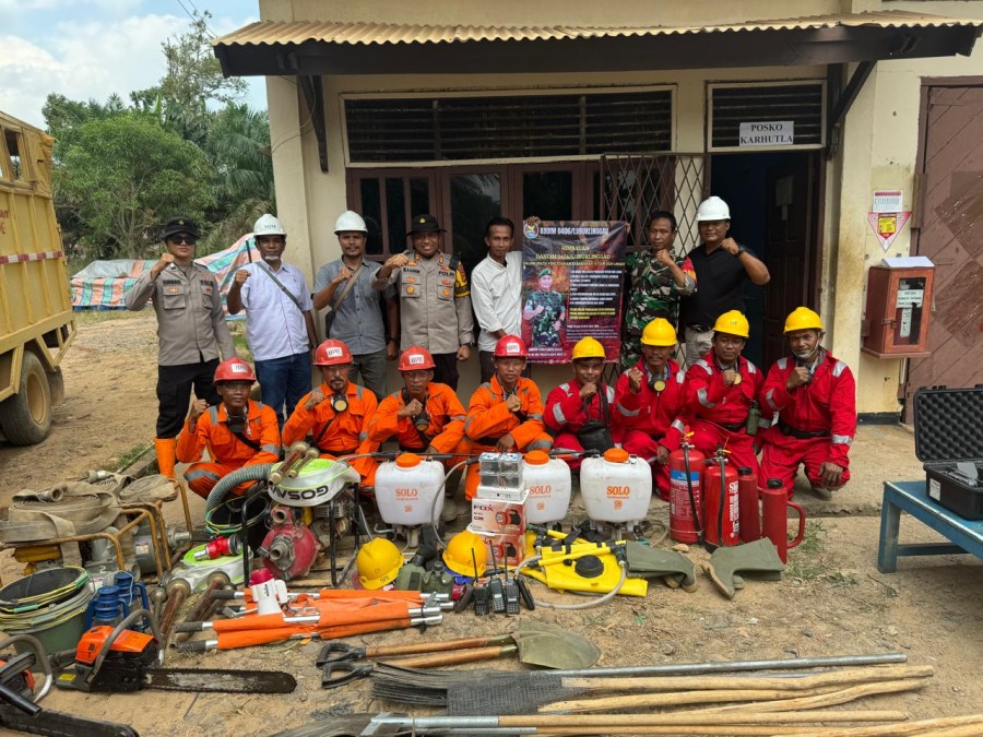 Tiga Pilar Kecamatan Muara Lakitan Cek kesiapan Posko Karhutla di wilayah binaan