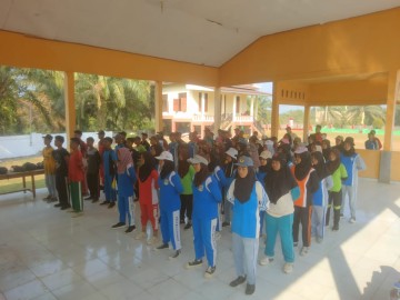 Menyambut HUT RI Ke 79 Babinsa Hadiri pelatihan Paskibra di Tingkat Kecamatan rawas ilir