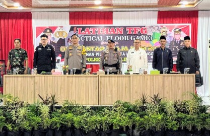 Danramil Kapten Inf Abbas Syarif Menghadiri Rapat TFG Taktical Floor Game