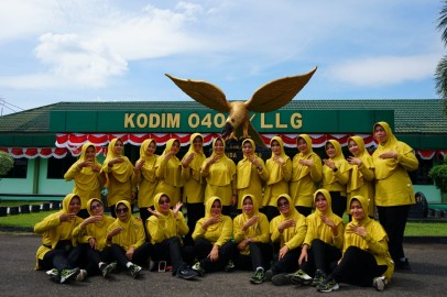 Ketua Persit KCK Cabang XVII Dim 0406/Lubuk Linggau Berpesan Tetap Jaga Kesehatan dan Kebugaran Jasmani