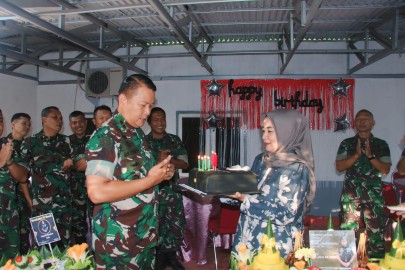 Di Hari Ulang Tahunnya, Dandim 0406/Lubuk Linggau Mendapatkan Surprise