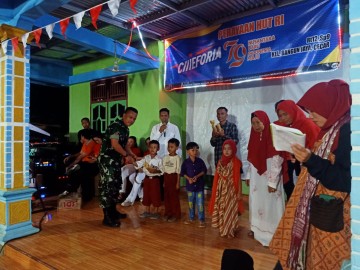 Babinsa Koramil 406-05/Muara Kelingi Berharap Kegiatan HUT RI Tahun Depan Kelurahan Bangun Jaya Lebih Meriah