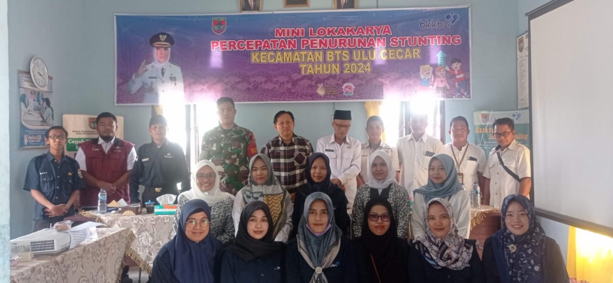 Babinsa Koramil 406-05/Muara Kelingi Mewakili Danramil Hadiri Kegiatan Mini Lokakarya Percepatan Penurunan Stunting