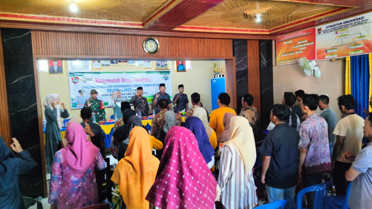 Babinsa Koramil 406-06/Tugumulyo Hadiri Rapat Musyawarah Desa Kalibening