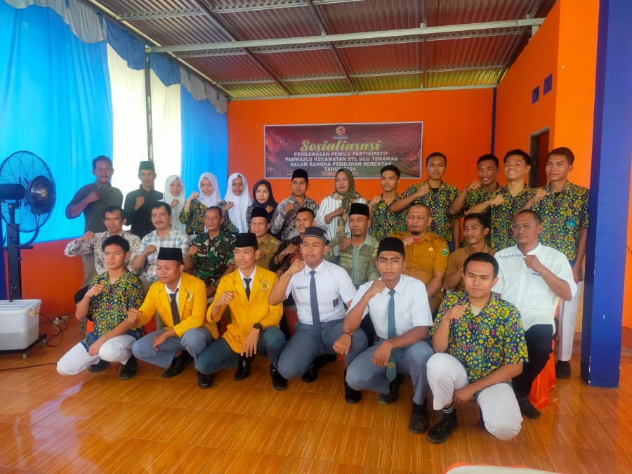 Danramil 406-09/Terawas Hadiri Sosialisasi Pengawas Pemilu Partisipatif.