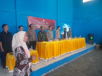 Danramil 406-09/Terawas Hadiri Undangan Sosialisasi Aplikasi Pemilu di Kecamatan Sumber Harta