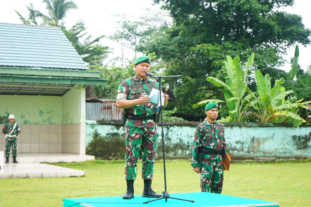 Pada Upacara Bendera Bulanan, Dandim 0406 Lubuk Linggau Bacakan Amanat Kepala Staf Angkatan Darat