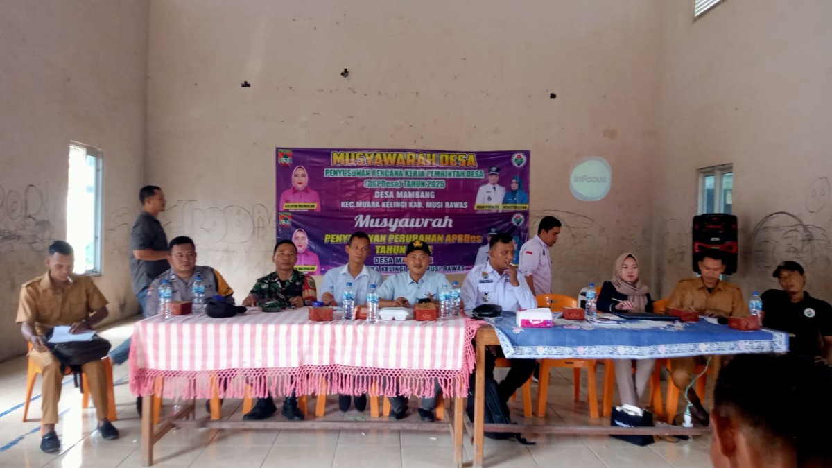 Babinsa Koramil 406-05/Muara Kelingi Hadir Dalam Acara Musyawarah Desa Penyusunan Rencana Kerja Pemerintah Desa (RKPD) Tahun 2025 Desa Mambang