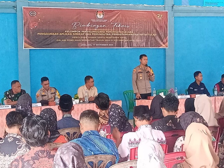 DANRAMIL 406-07/JAYALOKA HADIRI BIMBINGAN TEKNIS PENYELENGGARA KPPS DI DESA SUKOWONO