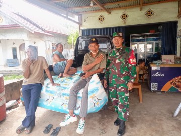 Serka Darman Giat Komsos dengan Masyarakat Desa Rantau Serik