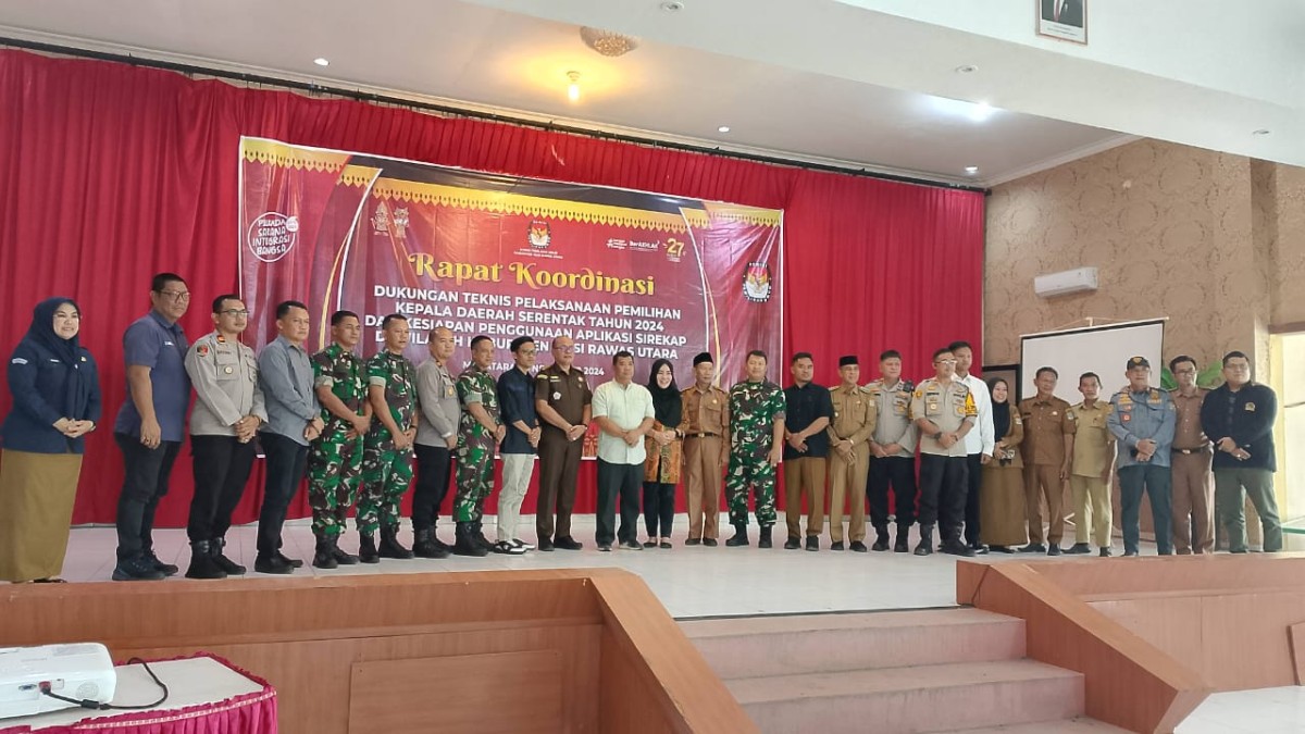Rapat Kordinasi Dukungan Teknis Pelaksanaan Pemilihan Kepala Daerah Serentak Tahun 2024 Dan Kesiapan Penggunaan Aplikasi Sirekap Diwilayah Kabupaten Musirawas Utara