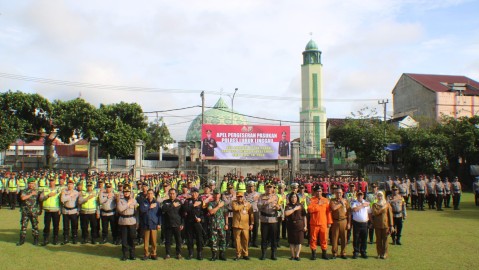 Kasdim 0406/Lubuklinggau Hadiri Apel Pergeseran Pasukan Polres Lubuklinggau