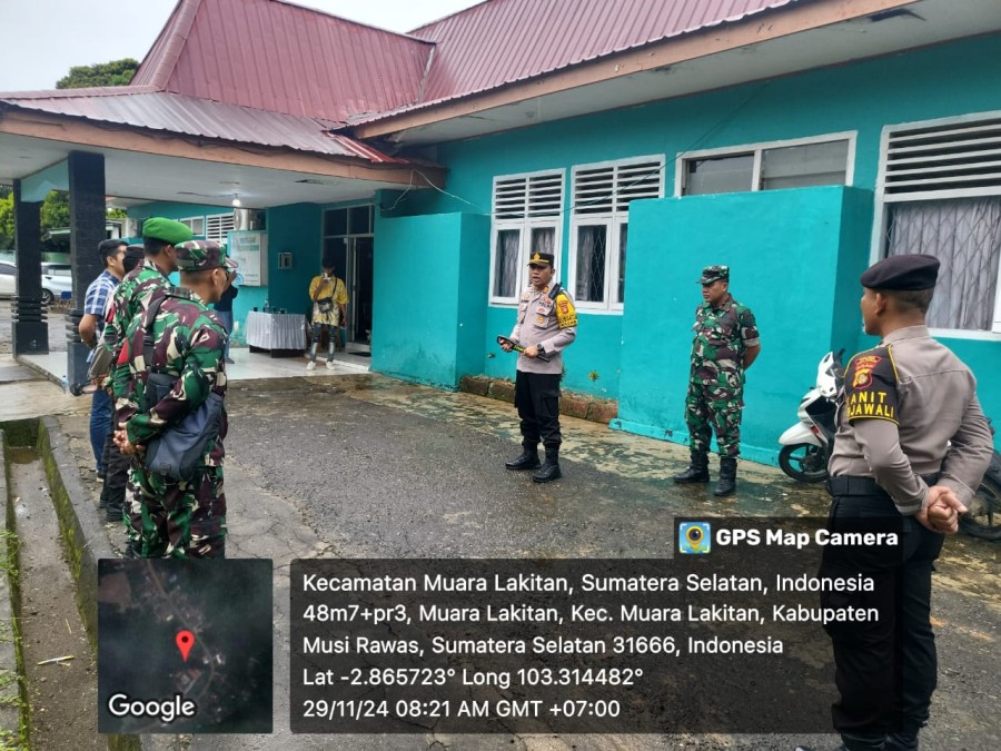 Danramil 406-04/Muara Lakitan dan Kapolsek Muara Lakitan Pimpin Apel Kesiapsiagaan Jelang Rapat Pleno PPK