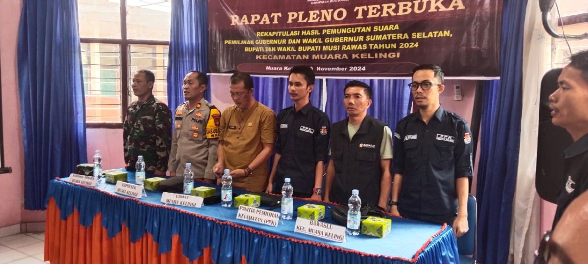 Danramil Kapten Inf Agus Cahyono Hadir dalam Rapat Pleno Terbuka Perhitungan Suara Pilkada di PPK Kecamatan Muara Kelingi