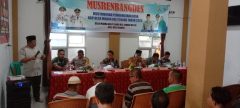 Babinsa Koramil 406-06/Tugumulyo Hadiri Musrenbang Desa Muara Beliti Baru Tahun 2025