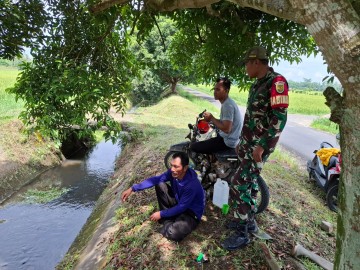 Tingkat kan sinergitas di wilayah Sertu nusdar jalin Komsos dengan Masyarakat Desa U1 Pagarsari.
