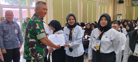 Danramil 406-08/Lubuk Linggau Kapten Inf Well Hadiri Penutupan Latihan Dasar CPNS Pemerintah Kota Lubuklinggau Tahun 2024
