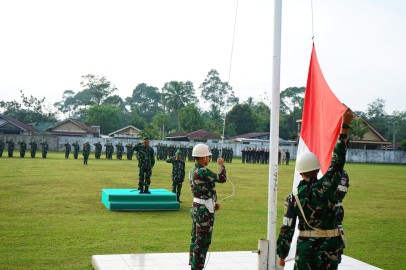Tingkatkan Rasa Nasionalisme Prajurit dan PNS, Kodim 0406/Lubuk Linggau Gelar Upacara Bendera Rutin