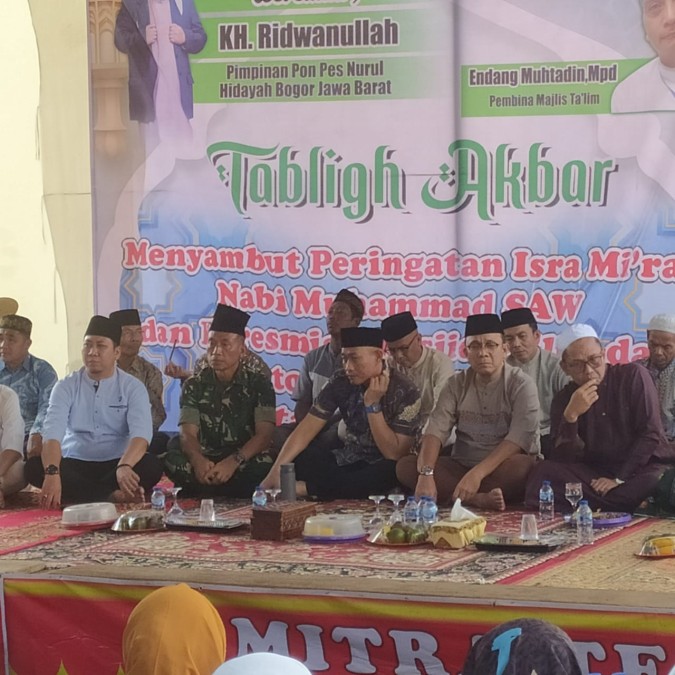 Kasdim 0406/Lubuk Linggau Menghadiri Tabligh Akbar Menyambut Peringatan Isra Mi’raj Nabi Muhammad SAW