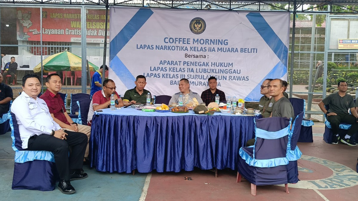 Danramil 406-06/Tugumulyo Hadiri Kegiatan Senam Bersama dan Coffee Morning di Lapas Narkotika Kelas IIA Muara Beliti