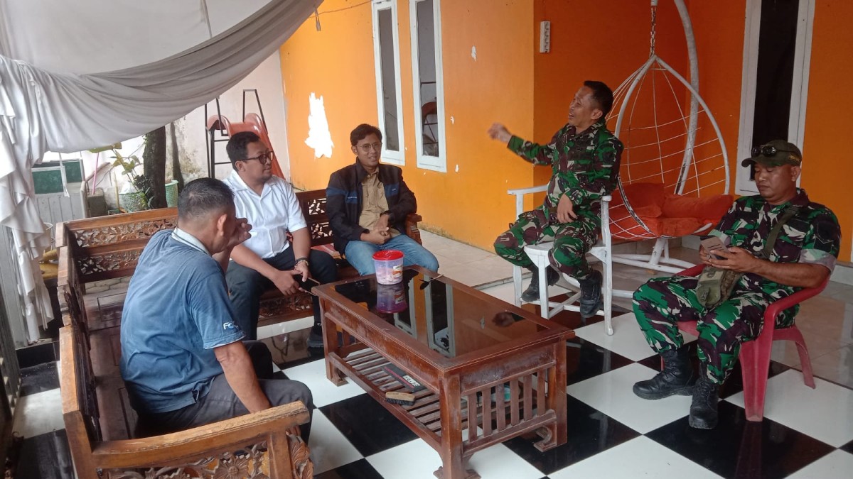 Koordinasi Babinsa Koramil 406-06/Tugumulyo dengan Mitra Bulog kabupaten Musi Rawas