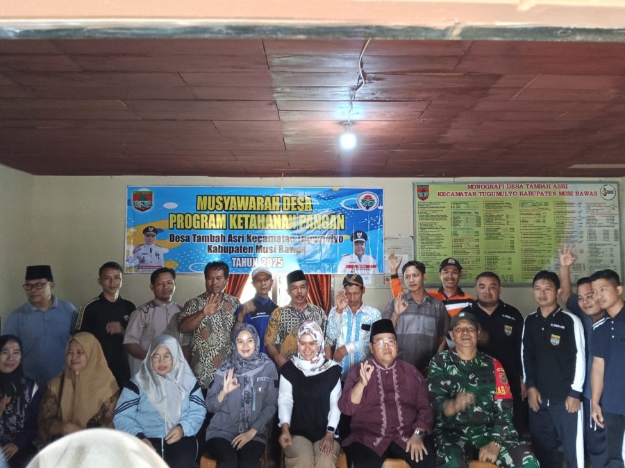 Babinsa 0406-06/Tugumulyo Hadiri Musyawarah Ketahanan Pangan di Desa Q1 Tambah Asri