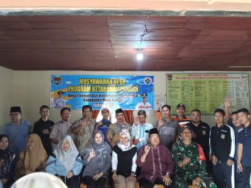 Babinsa 0406-06/Tugumulyo Hadiri Musyawarah Ketahanan Pangan di Desa Q1 Tambah Asri